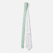 Cravate Mint Vert & Blanc Retro Ornate Paisley Motif (Dos)