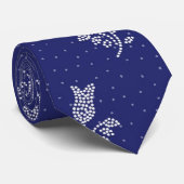 Cravate Minuscule Harebells - Hongrois Blue tee Folk Art (Roulé)