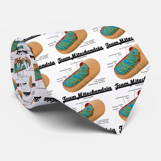 Cravate Mitochondries d'équipe (humour de mitochondrie) (Roulé)