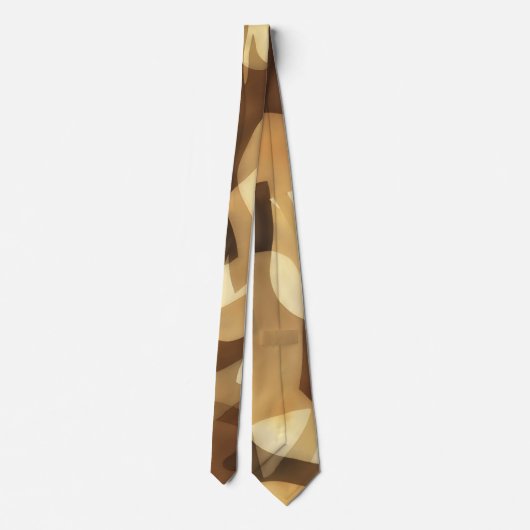 Cravate Mocha Brown and Tan Artsy Tie (Dos)