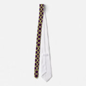 Cravate Mod Anneaux/olive + prune (Dos)