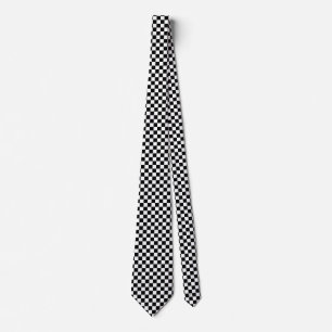 Cravate Mod Checkered noir emballant le motif