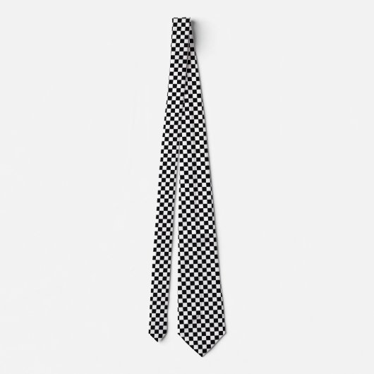 Cravate Mod Checkered noir emballant le motif (Dos)