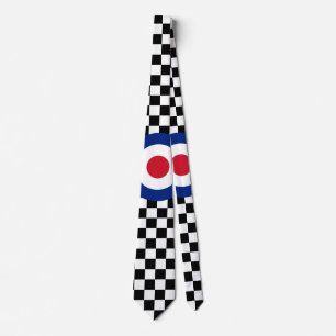 Cravate Mod de emballage noir Checkered de cible