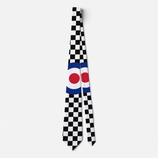 Cravate Mod de emballage noir Checkered de cible (Devant)