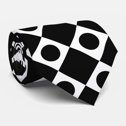 Cravate Mod Retro 60's Noir (Roulé)