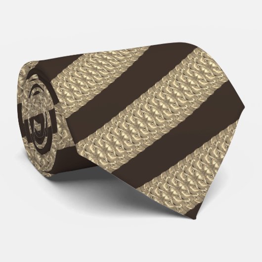 Cravate Mode Beige Brown (Roulé)