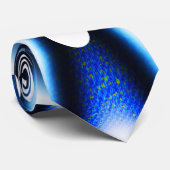 Cravate Mode bleue funky pour hommes (Roulé)