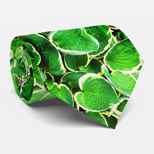 Cravate Mode feuilleté vert printemps (Roulé)