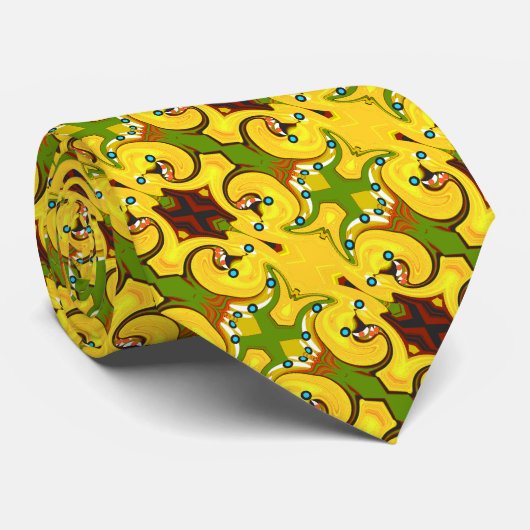 Cravate Mode jaune pour hommes (Roulé)