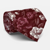 Cravate Mode Masculine Artistique Gardenias (Roulé)