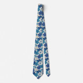 Cravate Mode masculine colorée fleur tropicale (Devant)