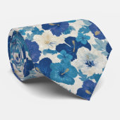 Cravate Mode masculine colorée fleur tropicale (Roulé)