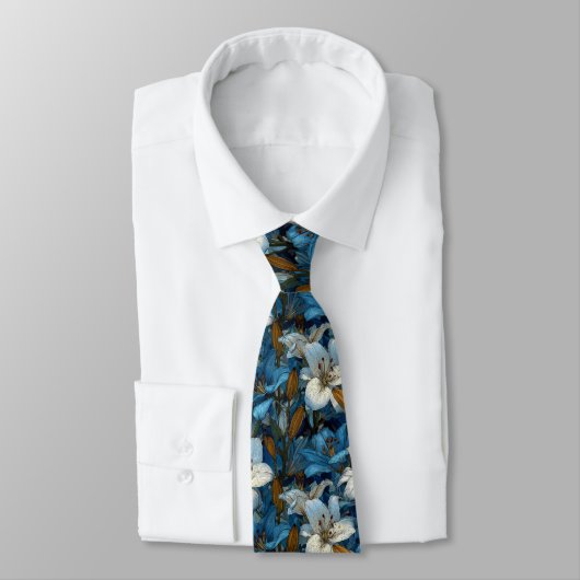 Cravate Mode masculine unique Fleur de lys (Attaché)