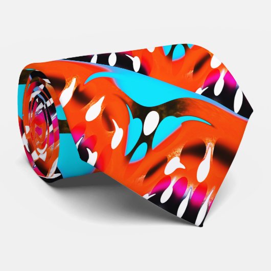 Cravate Mode orange amusant (Roulé)