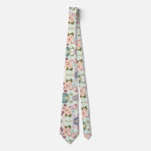 CRAVATE MODE SAGE FLORAL BOTANIQUE 2 MENUS (Devant)