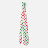 Cravate Modèle à pois blancs rouges et verts  (Dos)