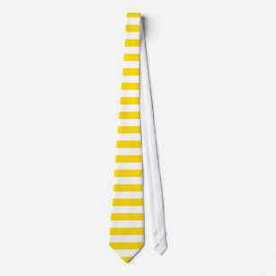 Cravate Modèle à rayures blanches jaune couleur moderne él