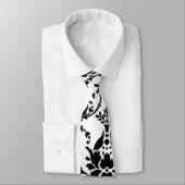 Cravate Modèle Damas noir et blanc (Attaché)