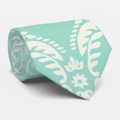 Cravate modèle damassé de verdure d'ivoire (Roulé)