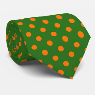 Cravate Modèle de conception de motifs à pois orange sur f