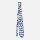 Cravate Modèle de fesses de chien bleu (Dos)