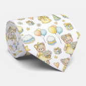 Cravate Modèle de jardin de marguerites Ourson (16) (Roulé)