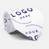 Cravate Modèle de nom de logo d'entreprise de code QR pers (Roulé)