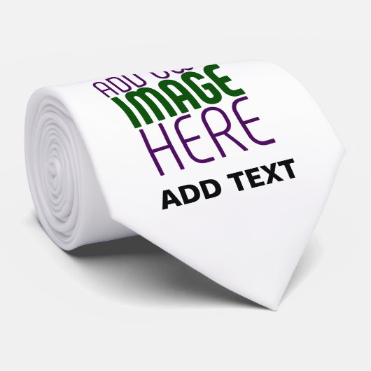 CRAVATE MODÈLE DE TEXTE D'IMAGE BLANCHE SIMPLE MODERNE (Roulé)