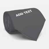 CRAVATE MODÈLE DE TEXTE D'IMAGE GRAY SIMPLE MODERNE (Roulé)