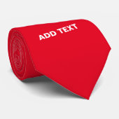 CRAVATE MODÈLE DE TEXTE D'IMAGE ROUGE SIMPLE MODERNE (Roulé)
