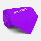 CRAVATE MODÈLE DE TEXTE D'IMAGE VIOLET SIMPLE MODERNE (Roulé)