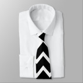 Cravate Modèle de zigzag noir et blanc (Attaché)