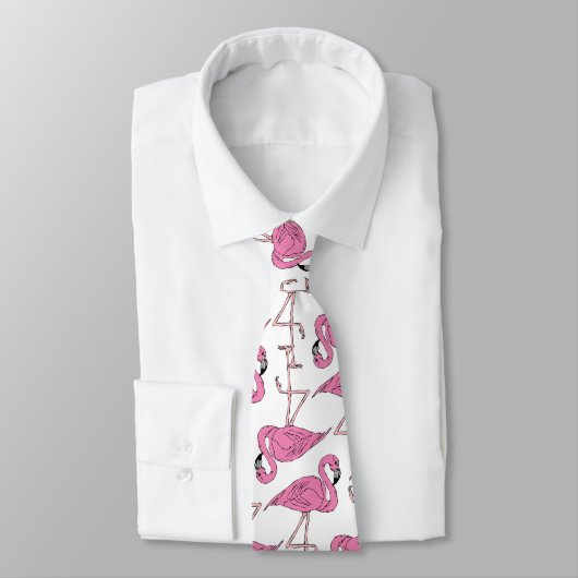 Cravate Modèle flamant rose tendance (Attaché)