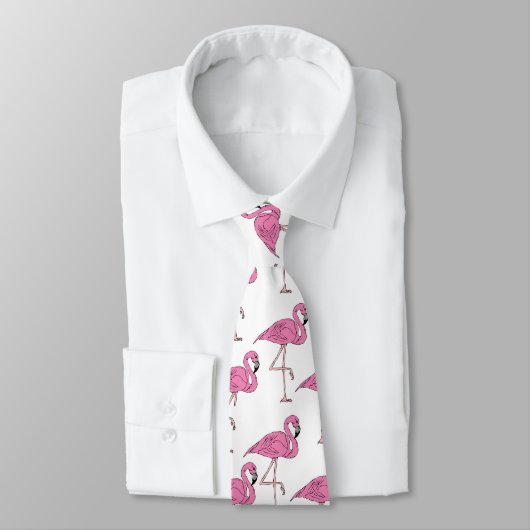 Cravate Modèle flamant rose tendance (Attaché)
