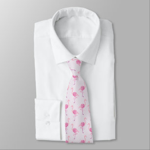 Cravate Modèle Flamingo rose simple