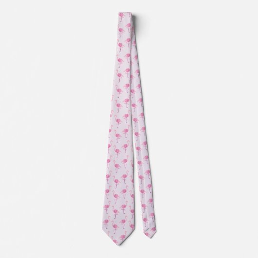 Cravate Modèle Flamingo rose simple (Devant)