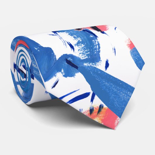Cravate Modèle floral Abstrait (Roulé)
