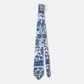 Cravate Modèle floral bleu (Devant)