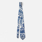 Cravate Modèle floral bleu (Dos)