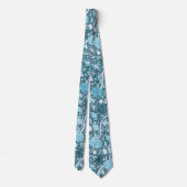 Cravate Modèle floral bleu de William Morris Préraphaélite (Dos)