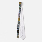 Cravate Modèle floral bleu gris (Dos)