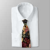 Cravate Modèle floral Bourgogne (Attaché)