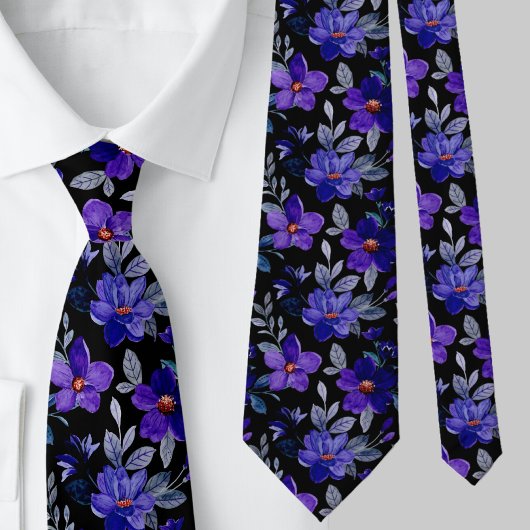 Cravate Modèle floral coloré