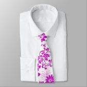 Cravate Modèle floral D02.pink.b (Attaché)