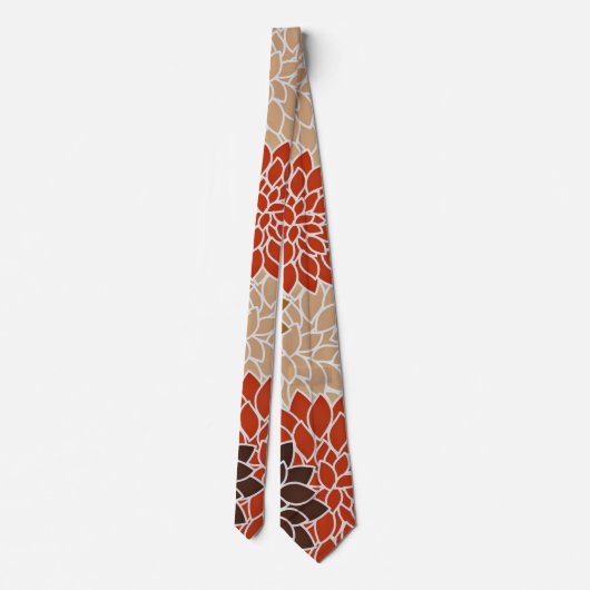 Cravate Modèle floral d'automne (Dos)