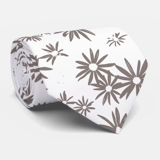 Cravate Modèle floral double face (Roulé)