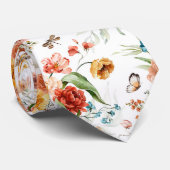 Cravate Modèle floral du jardin (Roulé)