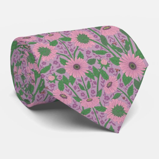 Cravate Modèle floral moderne Forme (Roulé)