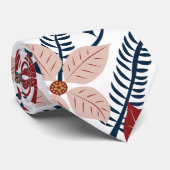 Cravate Modèle floral rose et rouge moderne (Roulé)